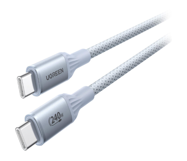 UGREEN Kabel USB-C L534 PD 240W  480Mbps 1m srebrny - 1513584 - zdjęcie 3